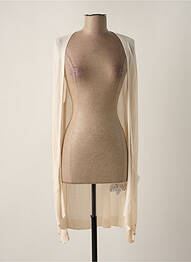 Gilet manches longues stretch beige MORGAN femme
