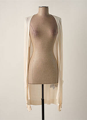 Gilet manches longues stretch beige MORGAN femme
