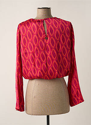 Top col rond manches longues rouge YES.ZEE femme