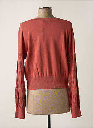 Gilet manches longues resserrée sur le bas rose MORGAN femme