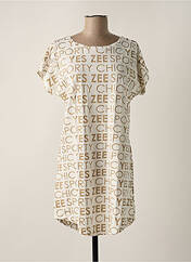 Robe courte beige YES.ZEE pour femme seconde vue