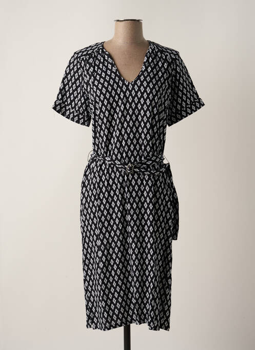 Robe mi-longue manches courtes manches courtes noir CONCEPT K femme