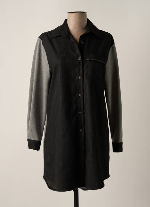 Tunique manches longues col chemisier gris GAUDI femme