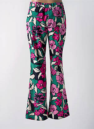 Pantalon flare taille à pinces taille haute rose MORGAN femme
