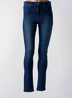 Jeans skinny taille haute taille haute bleu VIRTUE femme