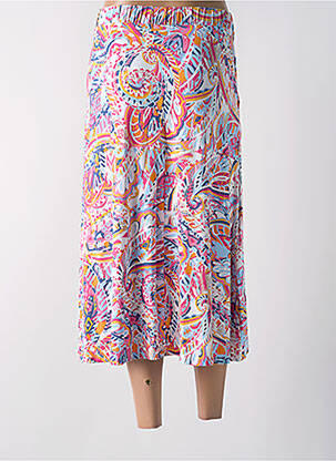 Jupe longue coupe évasée rose BARBARA LEBEK femme