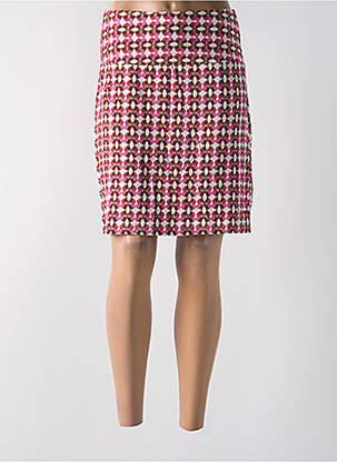 Jupe mi-longue stretch rose AGATHE & LOUISE femme
