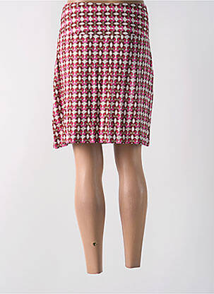 Jupe mi-longue stretch rose AGATHE & LOUISE femme