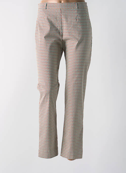 Pantalon slim taille élastique taille haute orange CHRISTINE LAURE femme