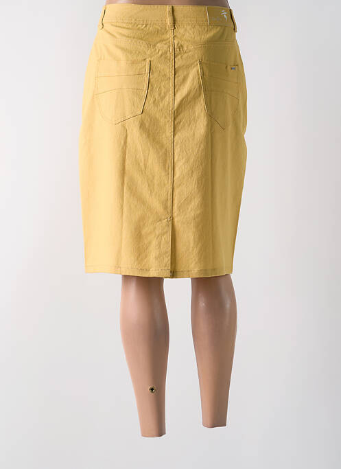 Jupe mi-longue taille haute jaune GRIFFON femme