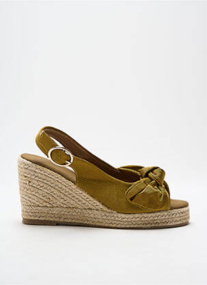 Espadrilles tissage satiné talon de 7 à 9cm vert VERO MODA femme