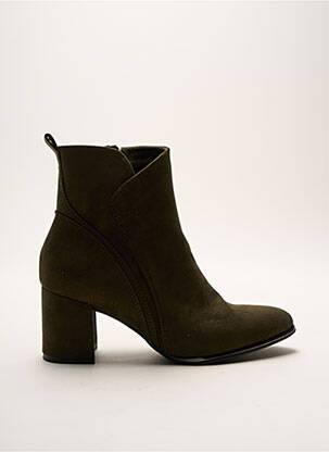 Bottines/boots fourrée talon de 4 à 6cm vert MARCO TOZZI femme