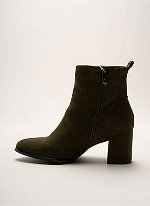 Bottines/boots fourrée talon de 4 à 6cm vert MARCO TOZZI femme