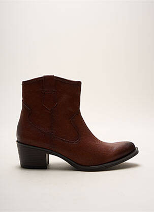 Bottines/boots fourrée talon de 4 à 6cm marron MARCO TOZZI femme