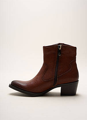 Bottines/boots fourrée talon de 4 à 6cm marron MARCO TOZZI femme