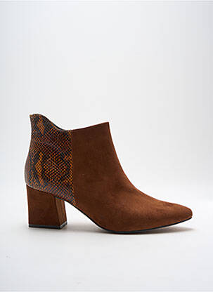 Bottines/boots fourrée talon de 4 à 6cm marron MARCO TOZZI femme