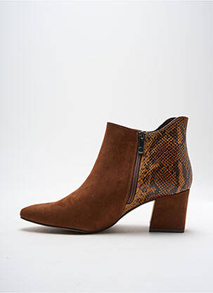 Bottines/boots fourrée talon de 4 à 6cm marron MARCO TOZZI femme