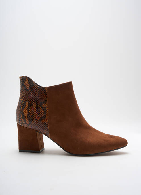 Bottines/boots fourrée talon de 4 à 6cm marron MARCO TOZZI femme