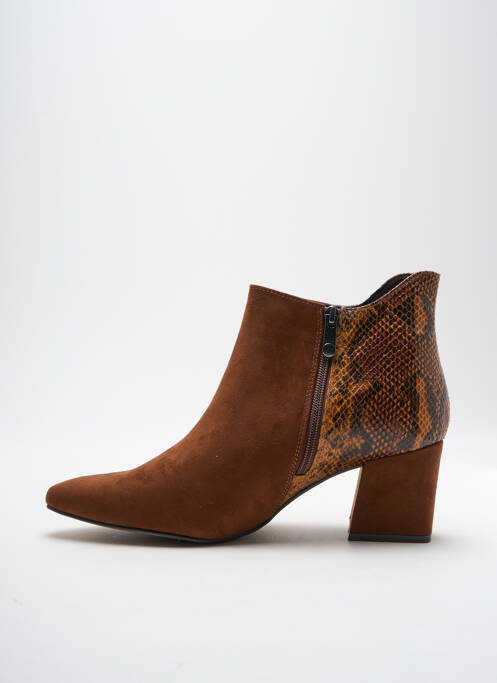 Bottines/boots fourrée talon de 4 à 6cm marron MARCO TOZZI femme
