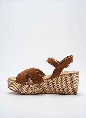 Sandales/nu pieds talon compensé talon de 4 à 6cm marron MARCO TOZZI femme
