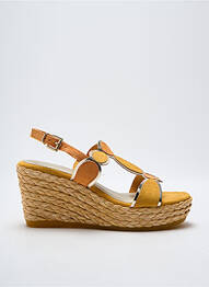Sandales/nu pieds talon compensé talon de 7 à 9cm jaune MARCO TOZZI femme