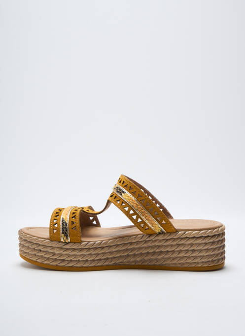 Mules/sabots talon compensé talon de 4 à 6cm jaune MARCO TOZZI femme