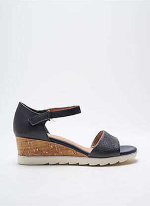 Sandales/nu pieds matière lisse talon de 4 à 6cm bleu MARCO TOZZI femme