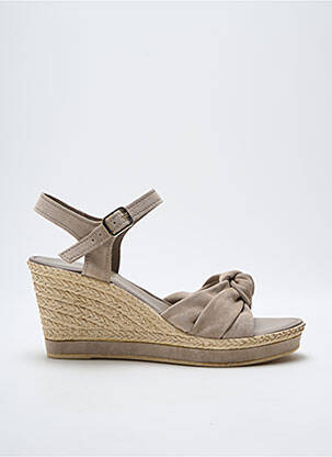 Sandales/nu pieds talon compensé talon de 7 à 9cm gris MARCO TOZZI femme