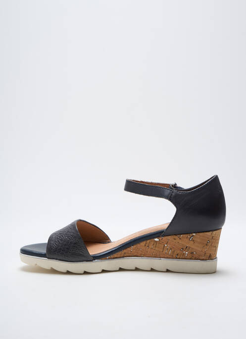 Sandales/nu pieds tissage satiné talon de 4 à 6cm bleu MARCO TOZZI femme