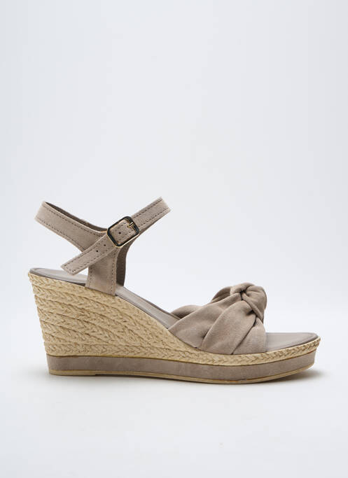 Sandales/nu pieds talon compensé talon de 7 à 9cm gris MARCO TOZZI femme