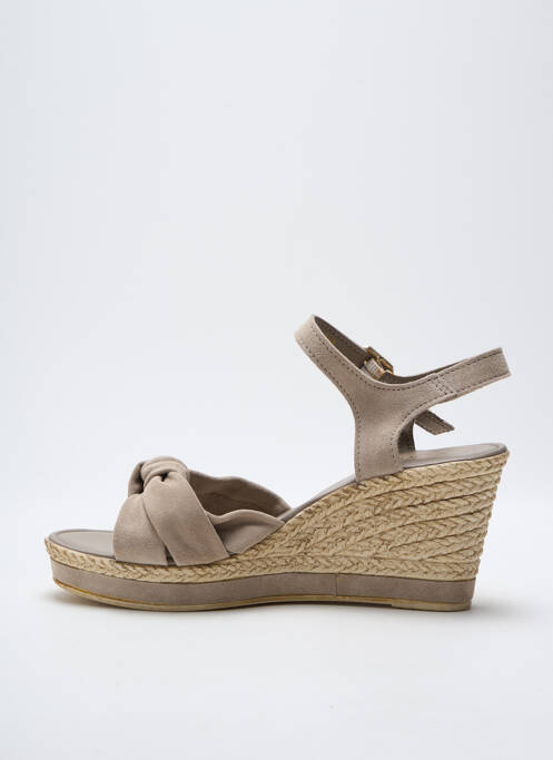 Sandales/nu pieds talon compensé talon de 7 à 9cm gris MARCO TOZZI femme