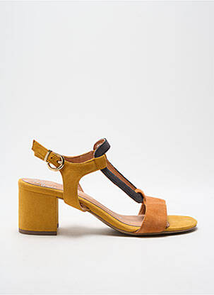 Sandales/nu pieds talon bottier talon de 4 à 6cm jaune MARCO TOZZI femme