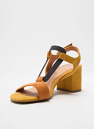 Sandales/nu pieds talon bottier talon de 4 à 6cm jaune MARCO TOZZI femme