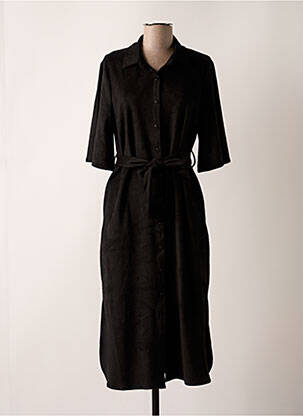 Robe mi-longue manches courtes manches courtes noir YEST femme