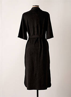 Robe mi-longue manches courtes manches courtes noir YEST femme