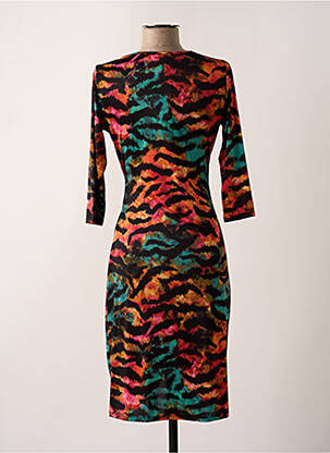 Robe mi-longue manches 3/4 manches 3/4 noir REVD'ELLE femme