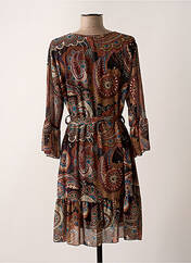 Robe mi-longue marron VICTORIA pour femme seconde vue