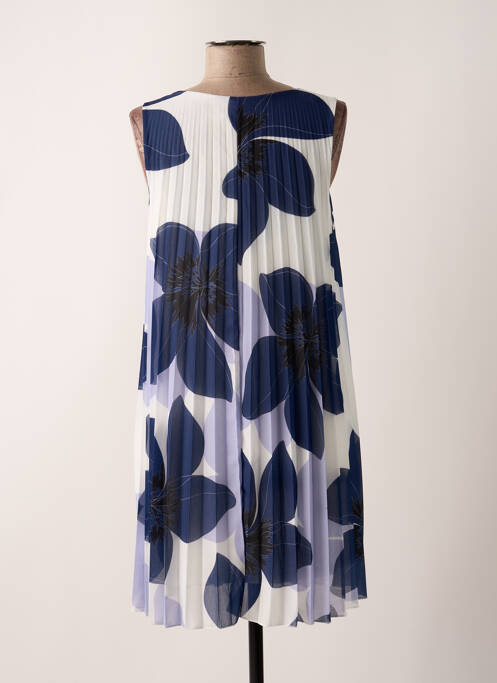 Robe mi-longue coupe fluide sans manche bleu VICTORIA femme