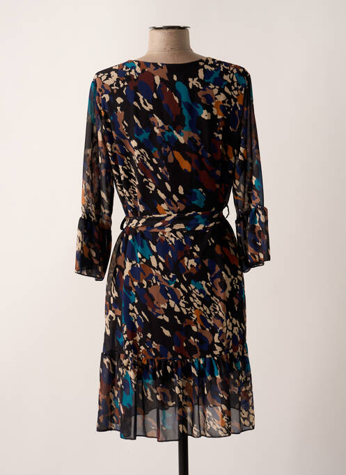 Robe mi-longue noir VICTORIA pour femme