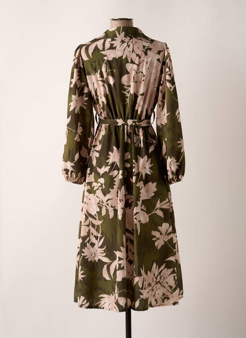 Robe mi-longue vert MADISON pour femme