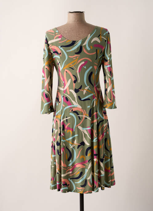 Robe mi-longue vert REVD'ELLE pour femme