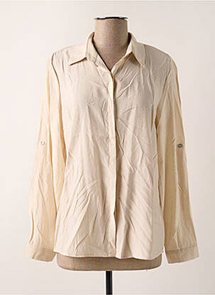 Chemisier tissage crêpe manches longues beige SARAH JOHN femme