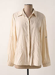 Chemisier tissage crêpe manches longues beige SARAH JOHN femme
