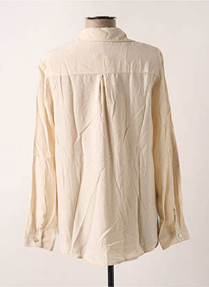 Chemisier tissage crêpe manches longues beige SARAH JOHN femme