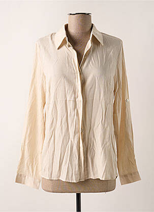 Chemisier tissage crêpe manches longues beige SARAH JOHN femme