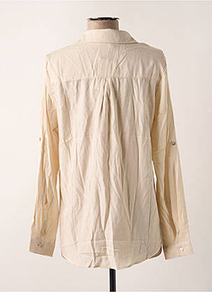 Chemisier tissage crêpe manches longues beige SARAH JOHN femme