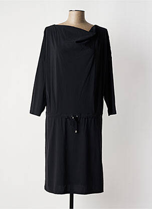 Robe mi-longue manches 3/4 manches 3/4 noir CASSIOPEE femme