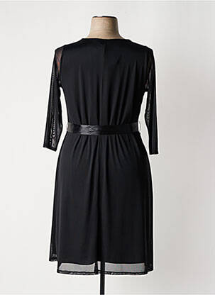 Robe mi-longue manches 3/4 manches 3/4 noir CARISAL femme