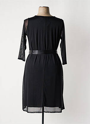 Robe mi-longue manches 3/4 manches 3/4 noir CARISAL femme
