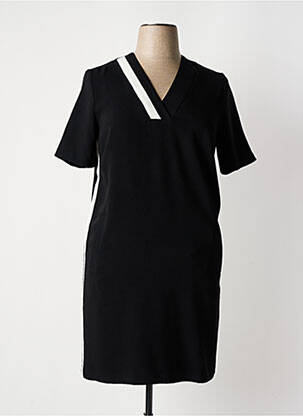 Robe mi-longue manches courtes manches courtes noir YEST femme
